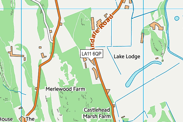 LA11 6QP map - OS VectorMap District (Ordnance Survey)
