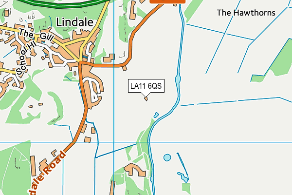 LA11 6QS map - OS VectorMap District (Ordnance Survey)