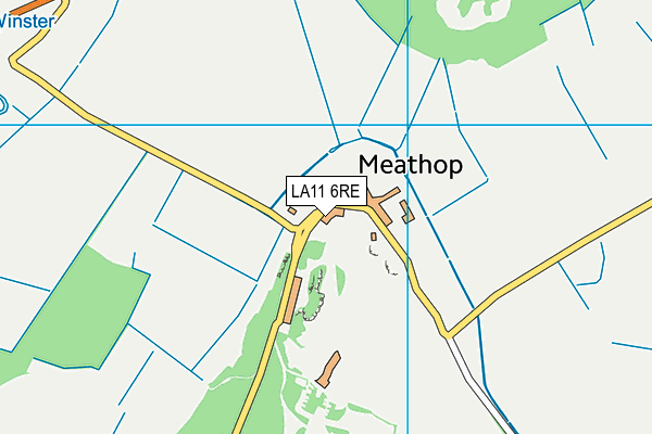 LA11 6RE map - OS VectorMap District (Ordnance Survey)