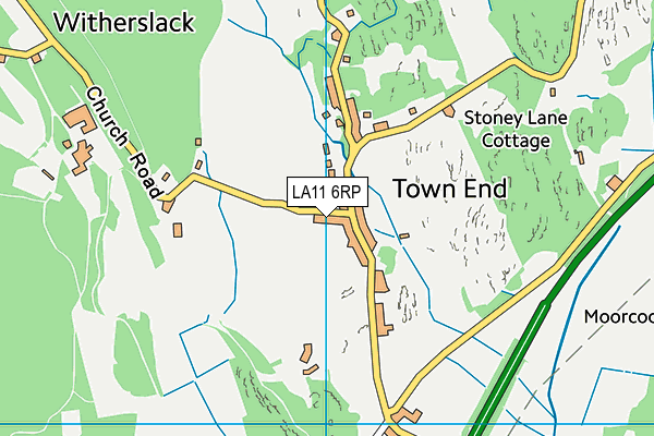 LA11 6RP map - OS VectorMap District (Ordnance Survey)