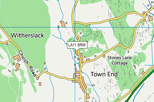LA11 6RW map - OS VectorMap District (Ordnance Survey)