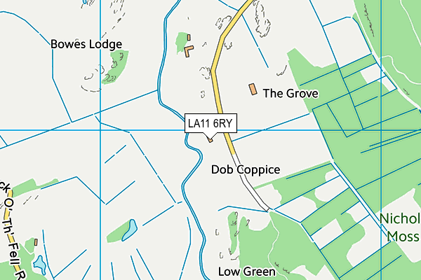 LA11 6RY map - OS VectorMap District (Ordnance Survey)
