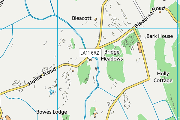 LA11 6RZ map - OS VectorMap District (Ordnance Survey)