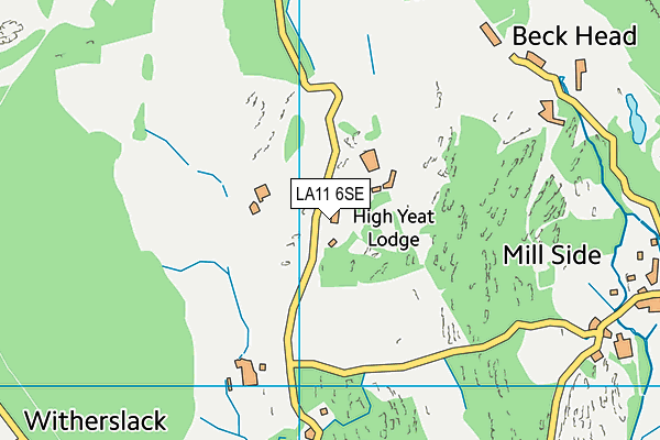 LA11 6SE map - OS VectorMap District (Ordnance Survey)