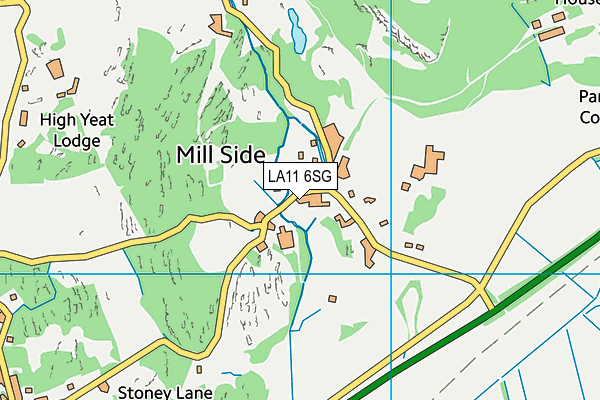 LA11 6SG map - OS VectorMap District (Ordnance Survey)