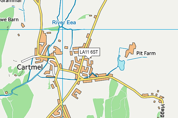 LA11 6ST map - OS VectorMap District (Ordnance Survey)