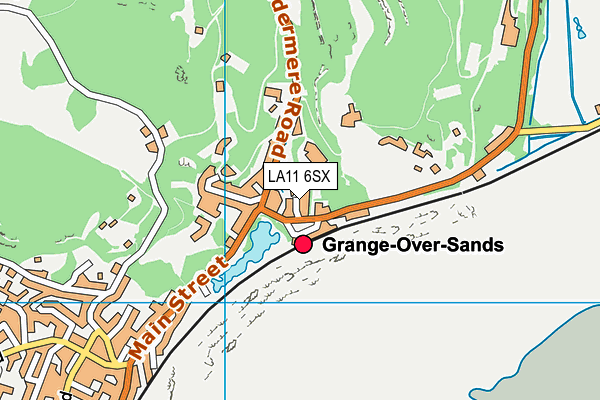 LA11 6SX map - OS VectorMap District (Ordnance Survey)