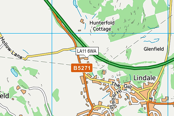 LA11 6WA map - OS VectorMap District (Ordnance Survey)