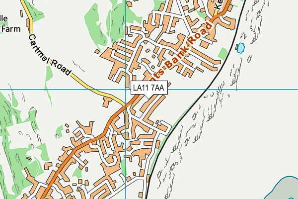 LA11 7AA map - OS VectorMap District (Ordnance Survey)