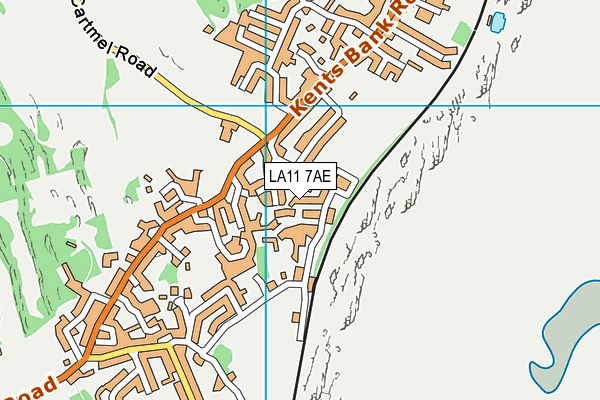 LA11 7AE map - OS VectorMap District (Ordnance Survey)
