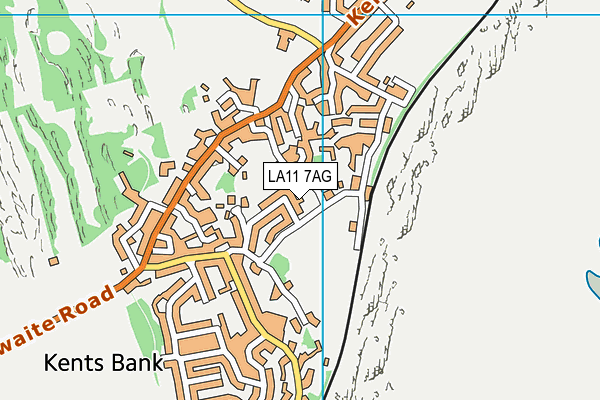 LA11 7AG map - OS VectorMap District (Ordnance Survey)
