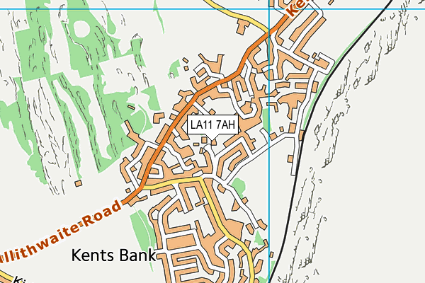 LA11 7AH map - OS VectorMap District (Ordnance Survey)