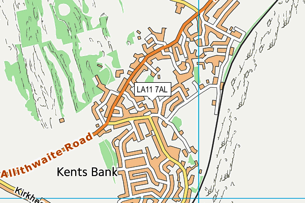 LA11 7AL map - OS VectorMap District (Ordnance Survey)