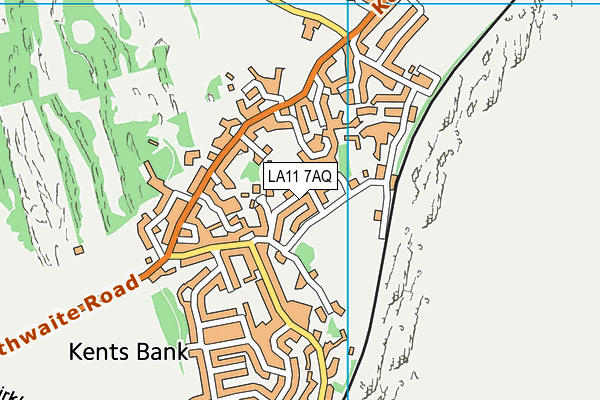 LA11 7AQ map - OS VectorMap District (Ordnance Survey)