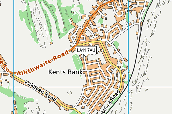 LA11 7AU map - OS VectorMap District (Ordnance Survey)