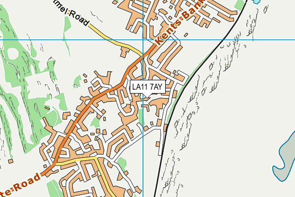 LA11 7AY map - OS VectorMap District (Ordnance Survey)