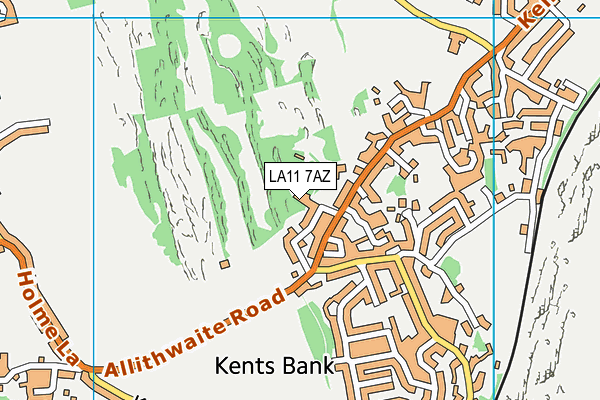 LA11 7AZ map - OS VectorMap District (Ordnance Survey)