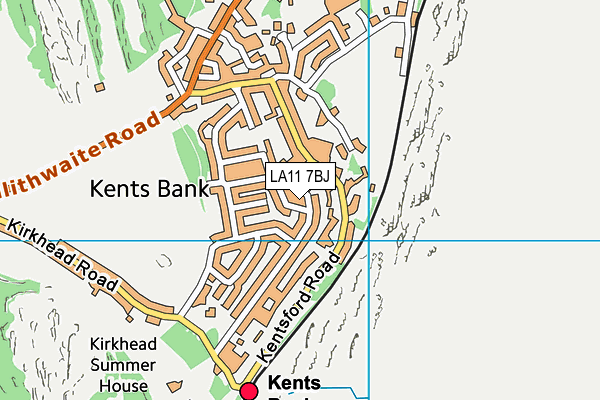 LA11 7BJ map - OS VectorMap District (Ordnance Survey)