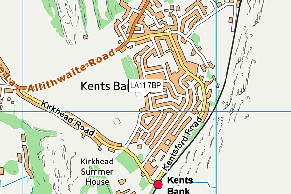 LA11 7BP map - OS VectorMap District (Ordnance Survey)