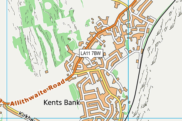 LA11 7BW map - OS VectorMap District (Ordnance Survey)