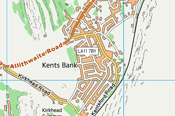 LA11 7BY map - OS VectorMap District (Ordnance Survey)