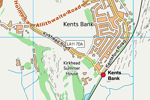 LA11 7DA map - OS VectorMap District (Ordnance Survey)