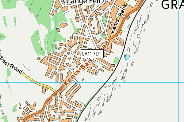 LA11 7DT map - OS VectorMap District (Ordnance Survey)