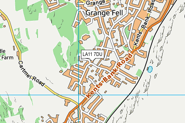 LA11 7DU map - OS VectorMap District (Ordnance Survey)