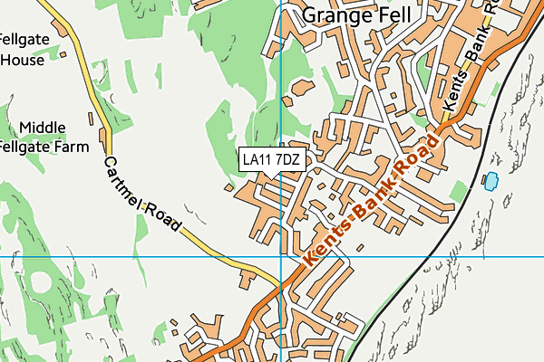 LA11 7DZ map - OS VectorMap District (Ordnance Survey)