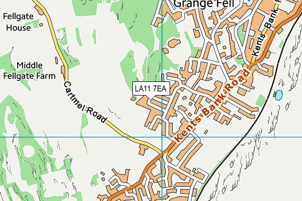 LA11 7EA map - OS VectorMap District (Ordnance Survey)