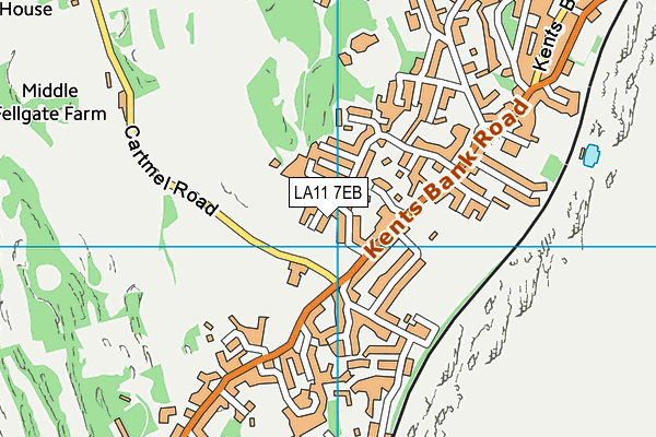 LA11 7EB map - OS VectorMap District (Ordnance Survey)