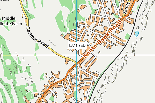 LA11 7ED map - OS VectorMap District (Ordnance Survey)