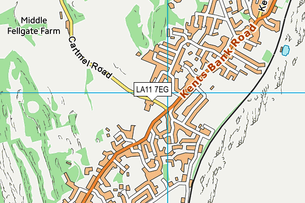 LA11 7EG map - OS VectorMap District (Ordnance Survey)