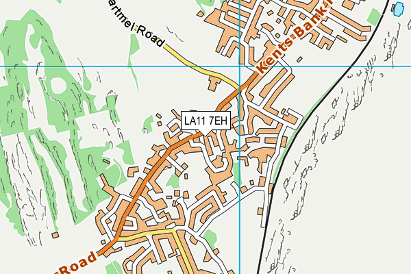 LA11 7EH map - OS VectorMap District (Ordnance Survey)
