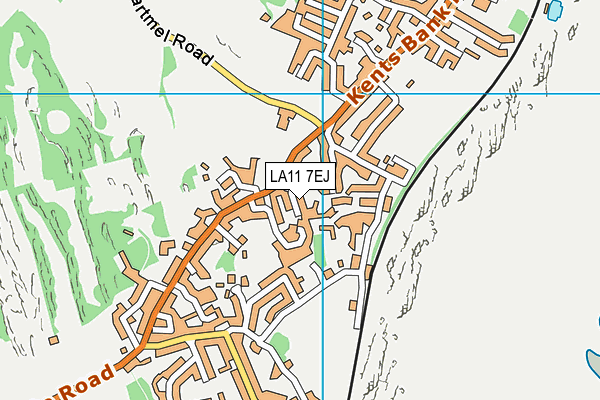 LA11 7EJ map - OS VectorMap District (Ordnance Survey)