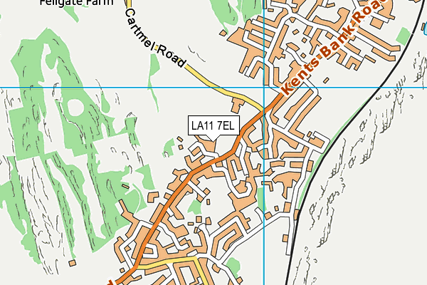 LA11 7EL map - OS VectorMap District (Ordnance Survey)