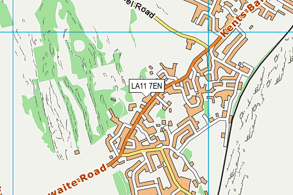 LA11 7EN map - OS VectorMap District (Ordnance Survey)