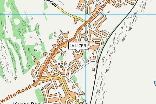 LA11 7ER map - OS VectorMap District (Ordnance Survey)