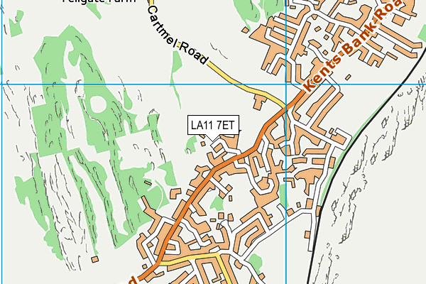LA11 7ET map - OS VectorMap District (Ordnance Survey)