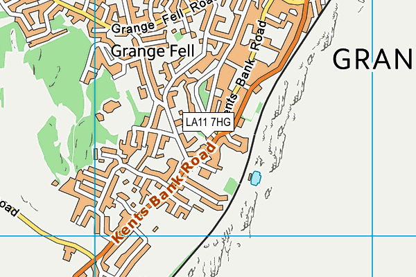 LA11 7HG map - OS VectorMap District (Ordnance Survey)