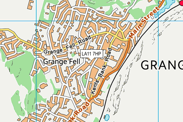 LA11 7HP map - OS VectorMap District (Ordnance Survey)