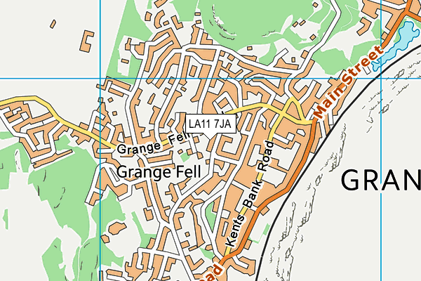 LA11 7JA map - OS VectorMap District (Ordnance Survey)