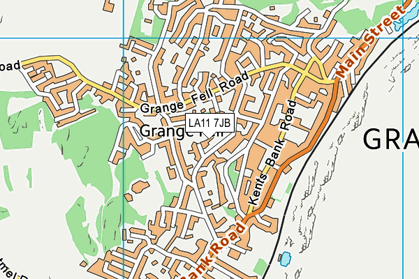 LA11 7JB map - OS VectorMap District (Ordnance Survey)