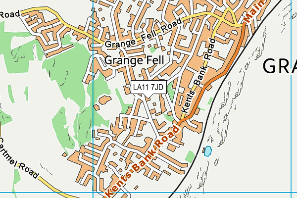 LA11 7JD map - OS VectorMap District (Ordnance Survey)