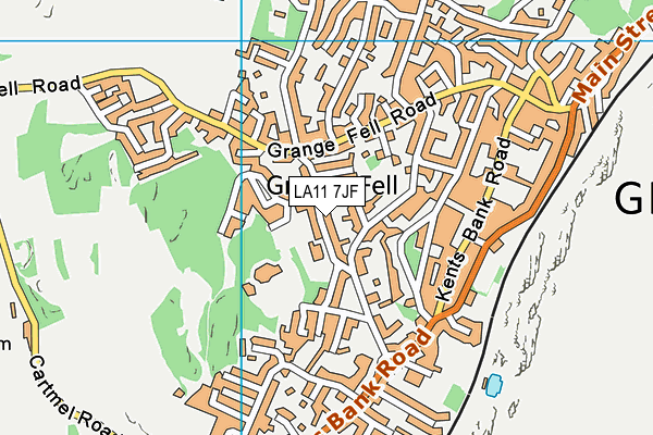 Grange CofE Primary School map (LA11 7JF) - OS VectorMap District (Ordnance Survey)