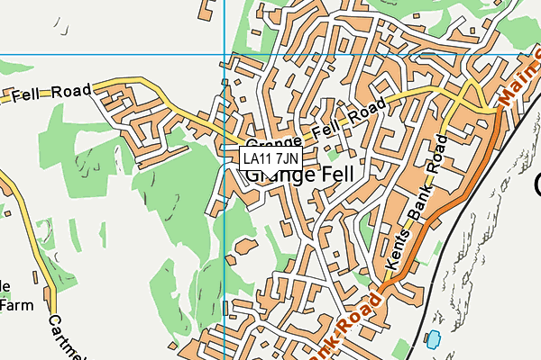 LA11 7JN map - OS VectorMap District (Ordnance Survey)