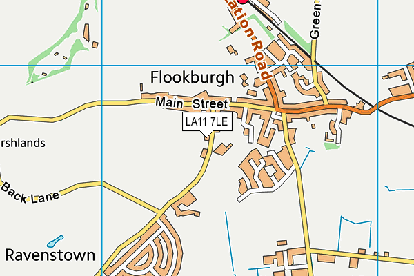 Flookburgh C Of E School map (LA11 7LE) - OS VectorMap District (Ordnance Survey)