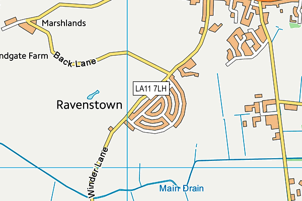 LA11 7LH map - OS VectorMap District (Ordnance Survey)