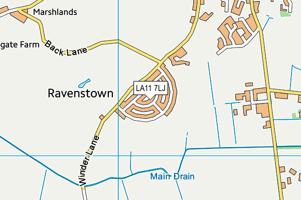 LA11 7LJ map - OS VectorMap District (Ordnance Survey)