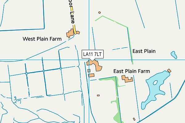 LA11 7LT map - OS VectorMap District (Ordnance Survey)